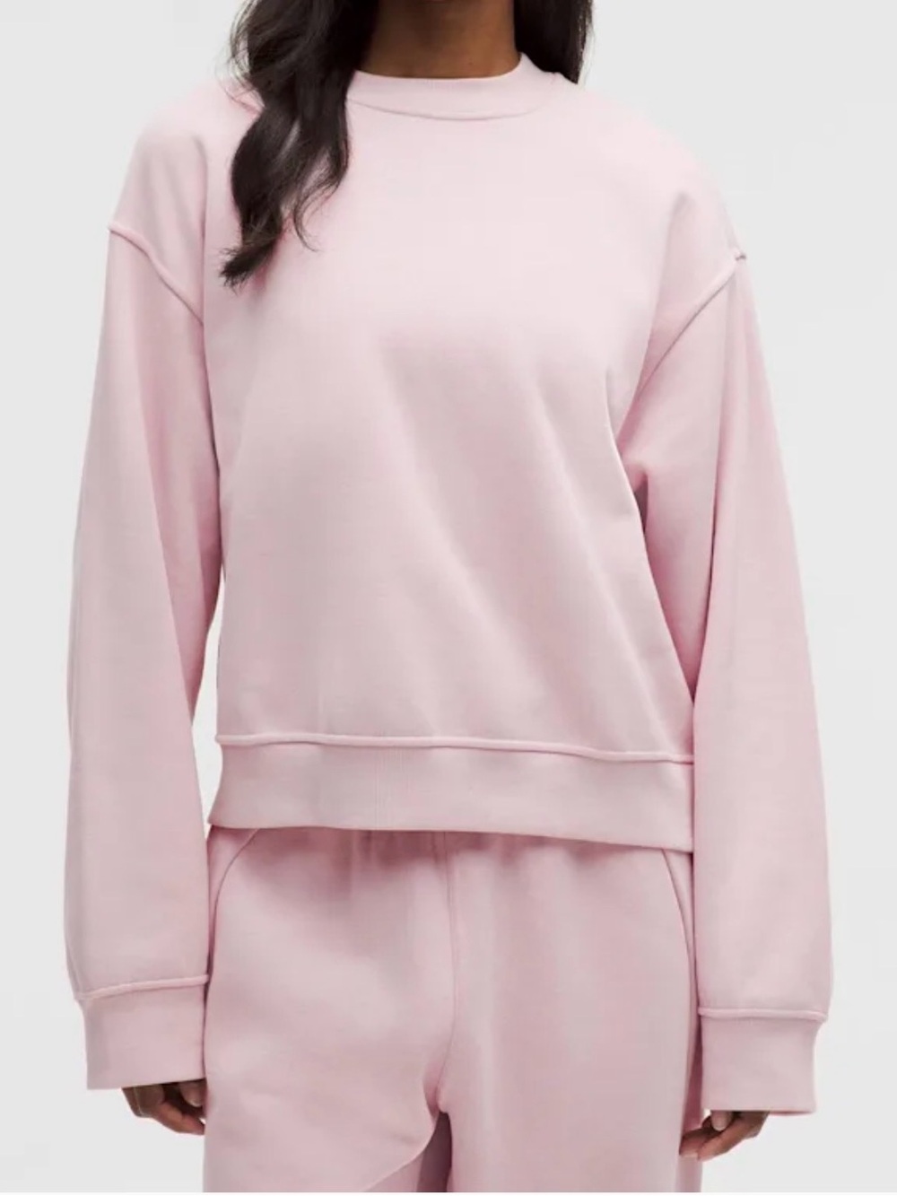 Lululemon Steady State SuperLoft Blush Pink Crewneck Sweatshirt